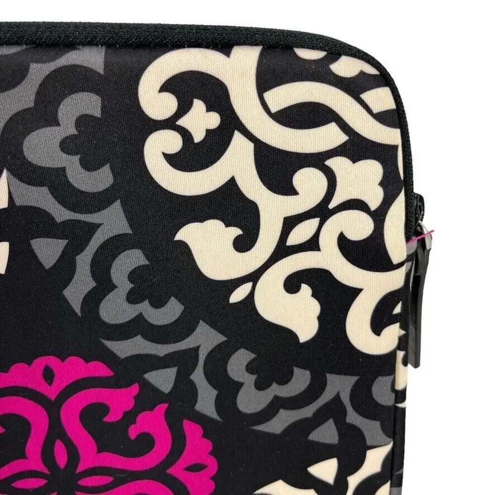 Vera Bradley Canterberry Magenta Black Neoprene Tablet Cover Case Padded 8 x 10